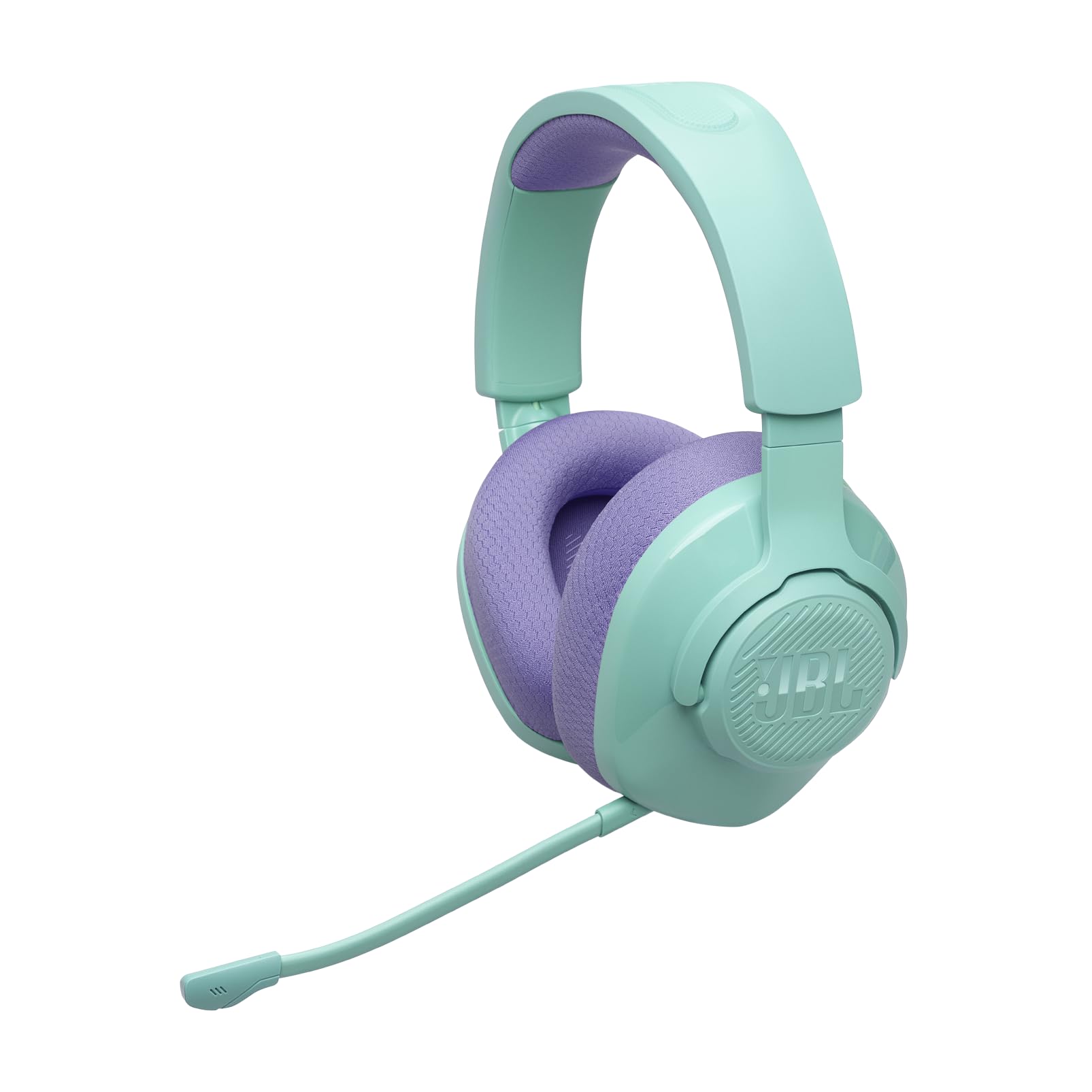 JBL Quantum 360 Wireless Over-Ear Gaming Headphones with 2.4GHz/Bluetooth Dual Wireless Connection, 22-Hour Battery, Multi-Platform Compatibility, Detachable Microphone with Mute, Cyan - JBLQTUM360CYN
