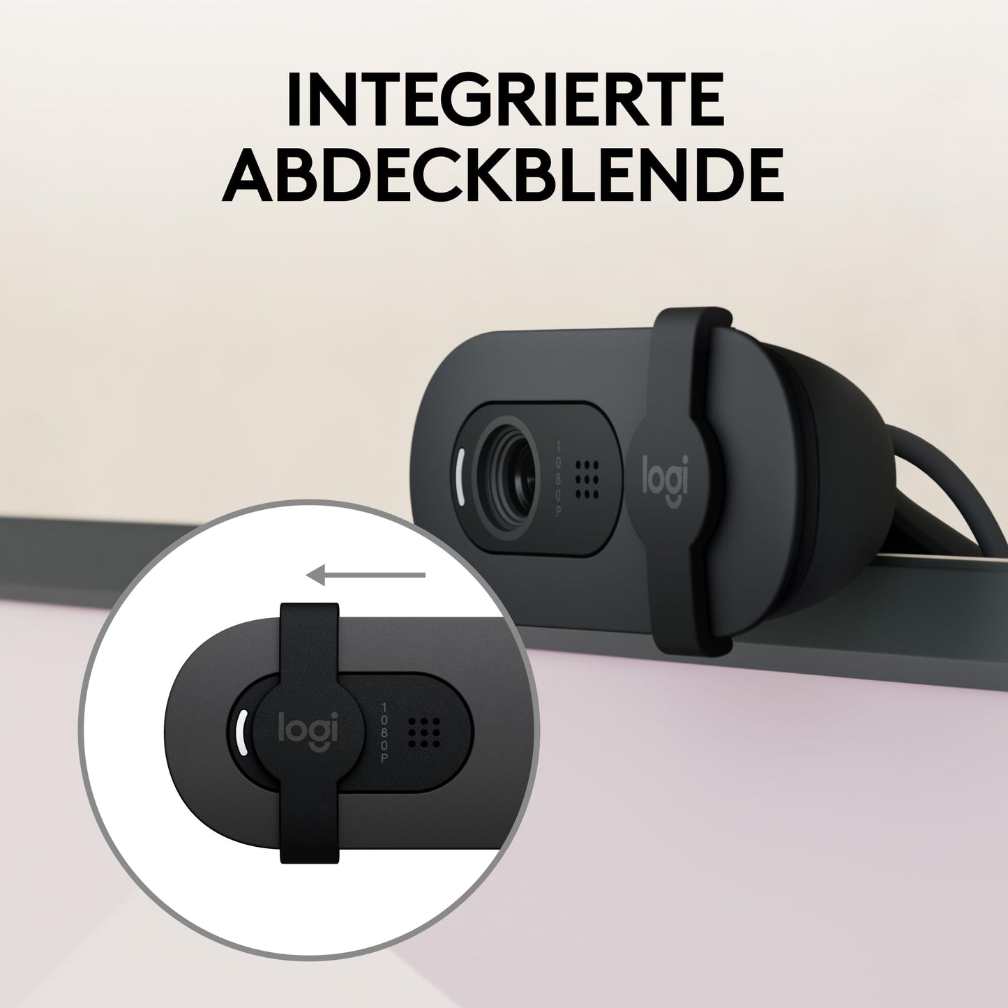 Logitech Brio 100 Full HD-Webcam für Meetings und Streaming  960-001585