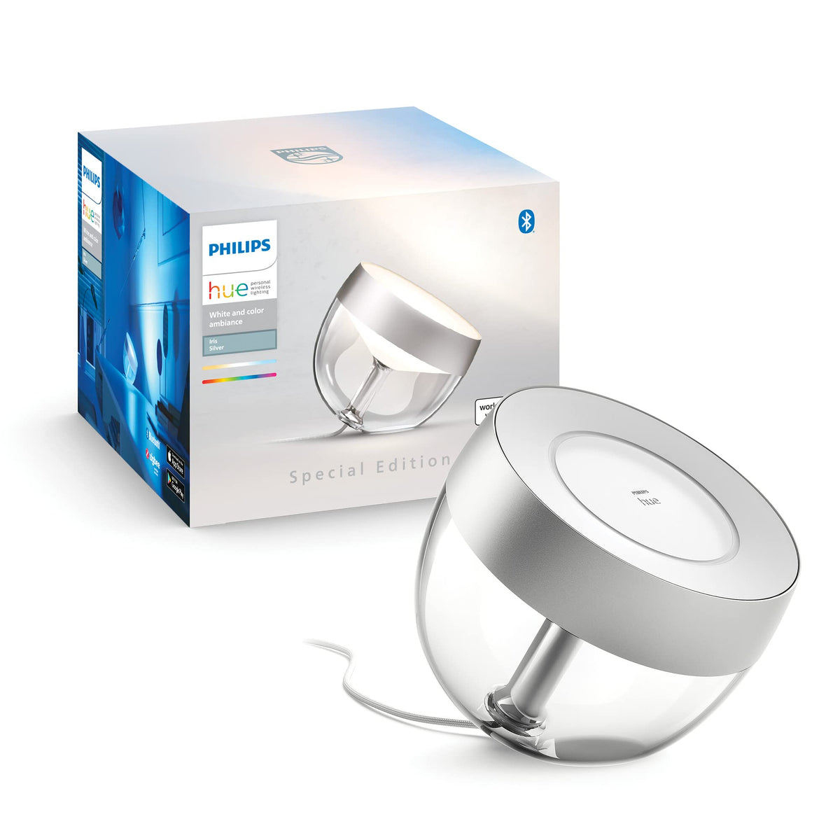Philips Hue Iris Table Lamp, Indoor Lighting, Silver - 929002376703