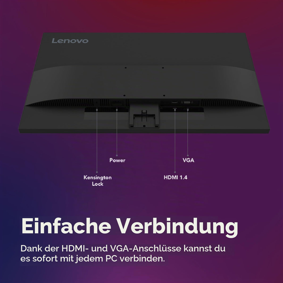 Lenovo ThinkVision S27-4e Monitor Profesional de 27" Full HD, Panou IPS de Înaltă Fidelitate, Frecvență de 100Hz și Protecție Extinsă a Vederii - Negru - 64BEKAT1EU