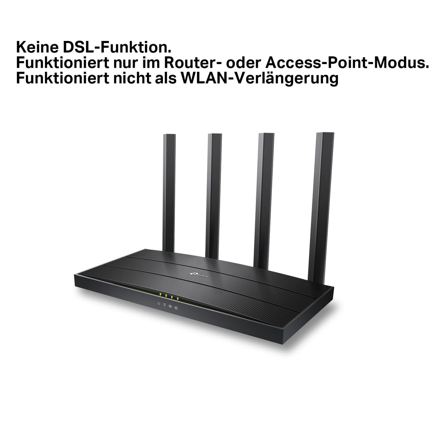 TP-Link Archer AX18 Wi-Fi 6 WLAN router, dual band AX1500, 4 gigabit ports, WPA3, parental controls, guest network, no DSL function
