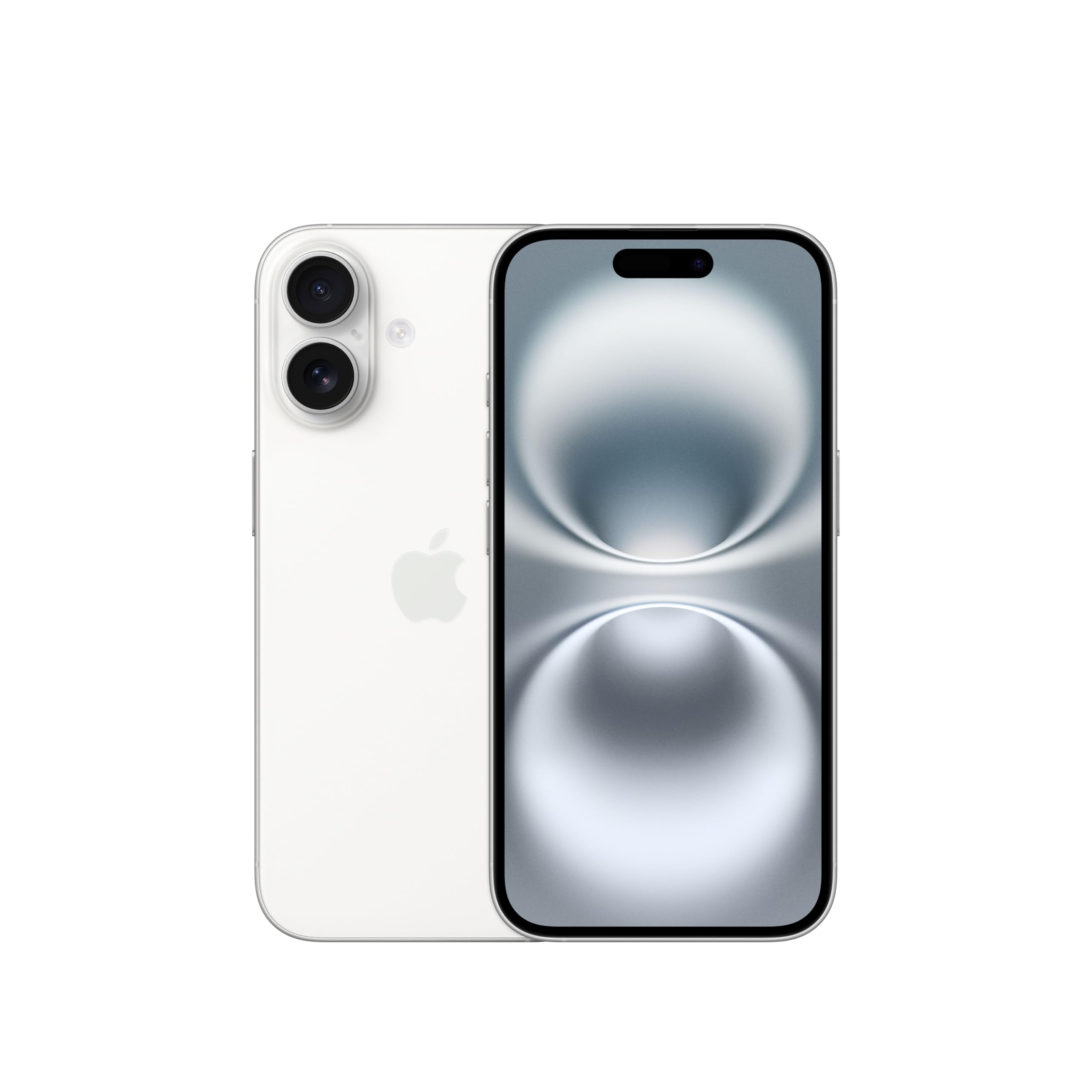 Apple iPhone 16 128 GB: 5G cell phone with camera control, A18 chip and a real battery boost. Works with AirPods, White - MYE93ZD/A