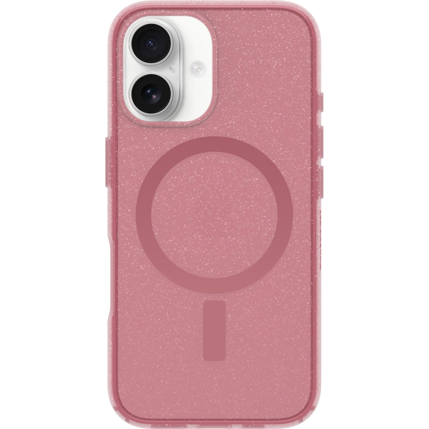 OtterBox Symmetry Series Clear MagSafe Transparent Case for iPhone 16, Shockproof Drop Proof Protective Case, 3X Military Grade Tested, Clear/Pink - 77-96384