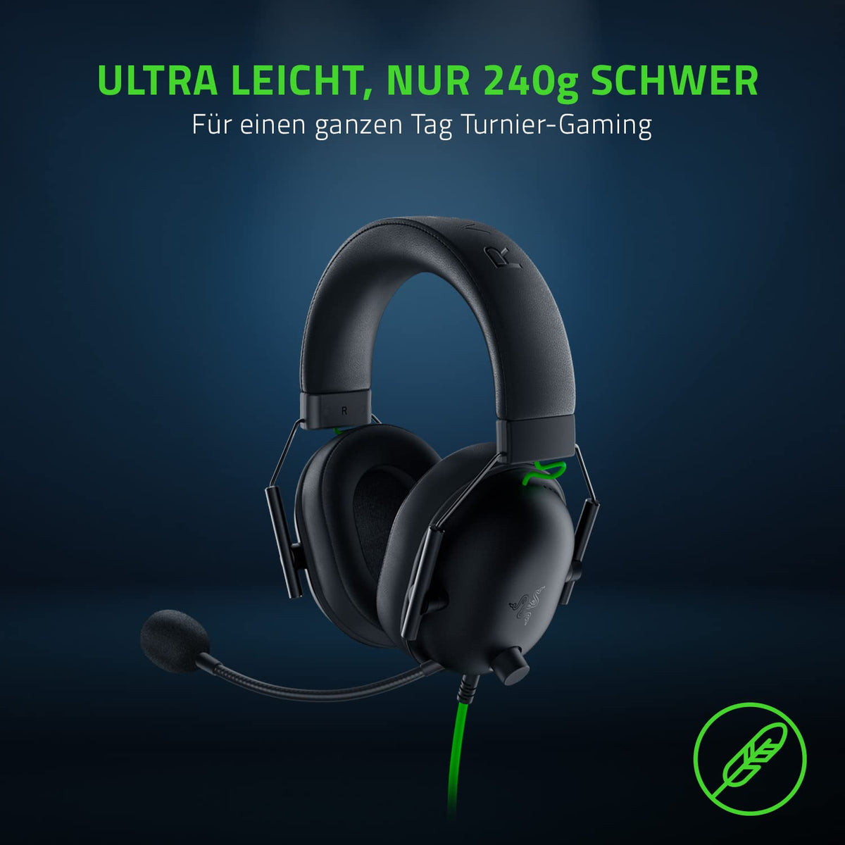 Razer BlackShark V2 X USB - Wired Esports Headset (Triforce 50mm Drivers, Noise Cancellation, 240g Ultra-Lightweight Design, Memory Foam Cushions, 7.1 Surround Sound) Black - RZ04-04570100-R3M1