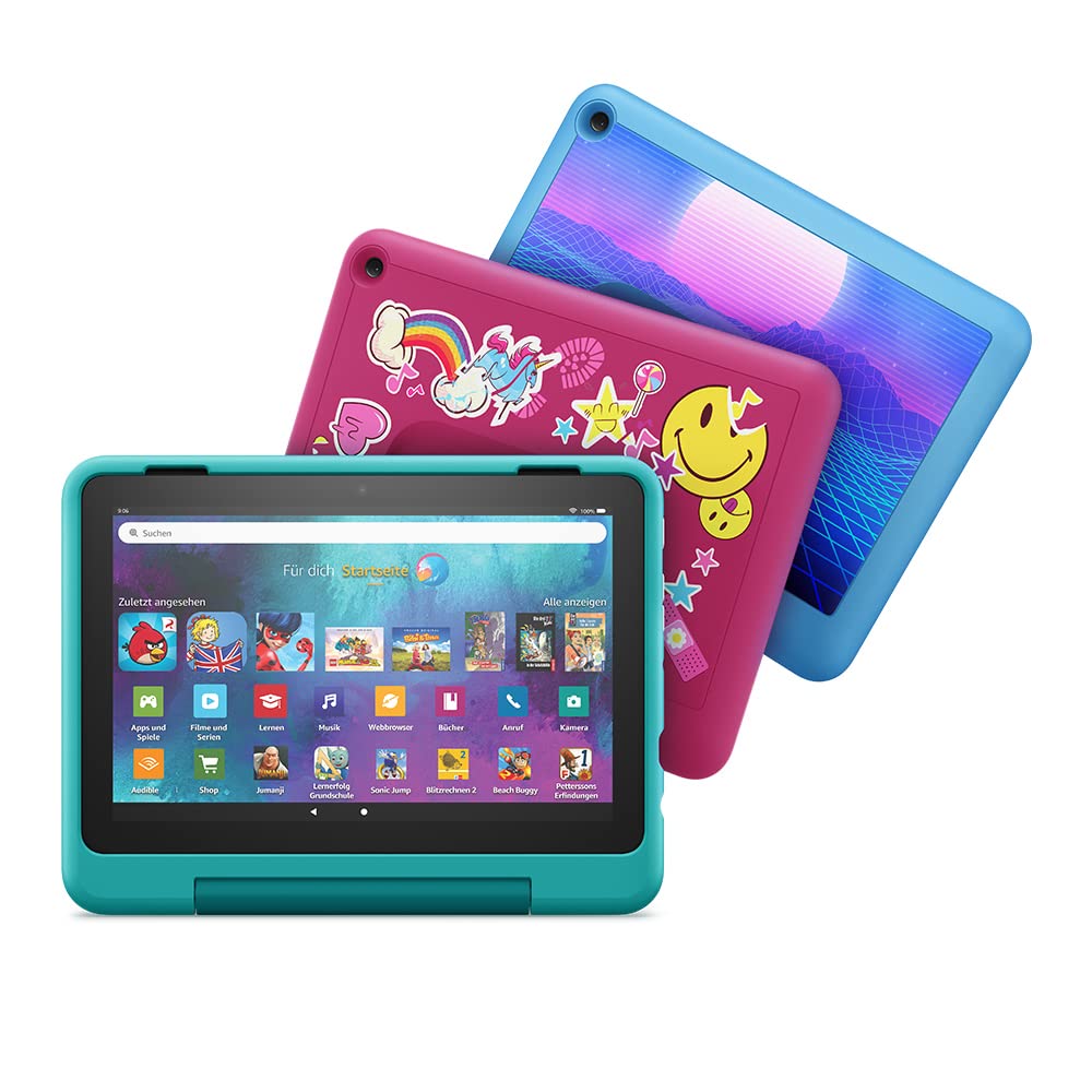 Amazon Kid-Friendly Case for the Fire HD 8 Tablet (Compatible with 12th Gen, 2022 Only), Cyber World Design - 53-028590