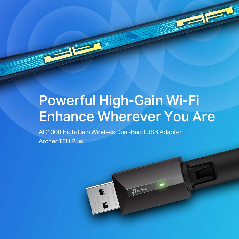 TP-Link Archer T3U Plus AC1300 High Gain USB WLAN Stick Adapter with - ARCHER