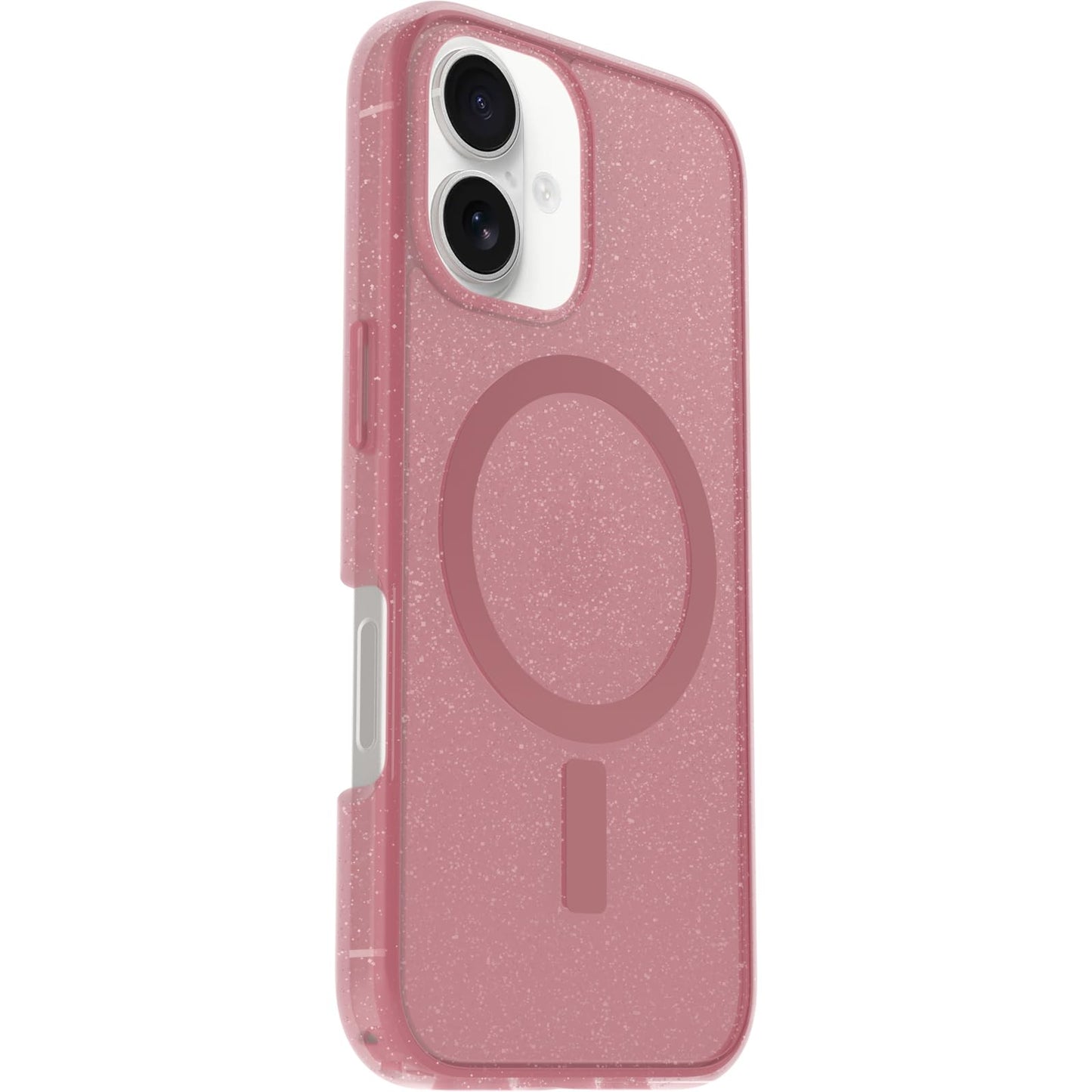 OtterBox Symmetry Series Clear MagSafe Transparent Case for iPhone 16, Shockproof Drop Proof Protective Case, 3X Military Grade Tested, Clear/Pink - 77-96384