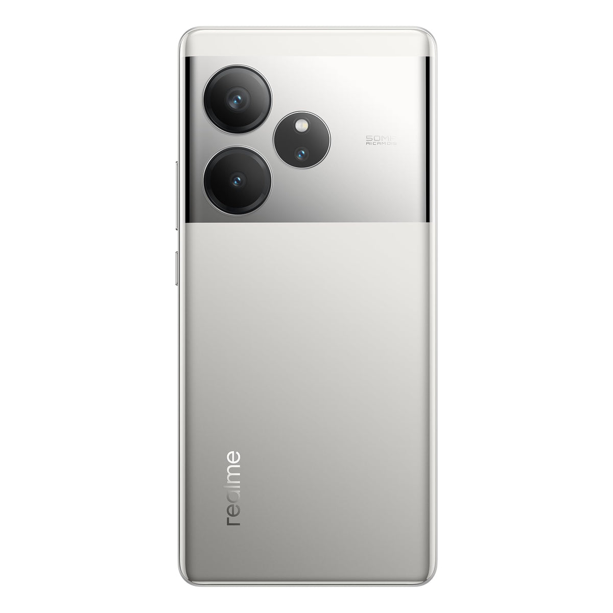 Smartphone realme GT6 5G 12+256 GB, chipset Snapdragon 8s Gen 3, display ultra luminos 6000nit, cameră Sony LYT-808 OIS, încărcare 120W SUPERVOOC, baterie masivă de 5500mAh, Fluid Silver (fără adaptor) - RMX3851
