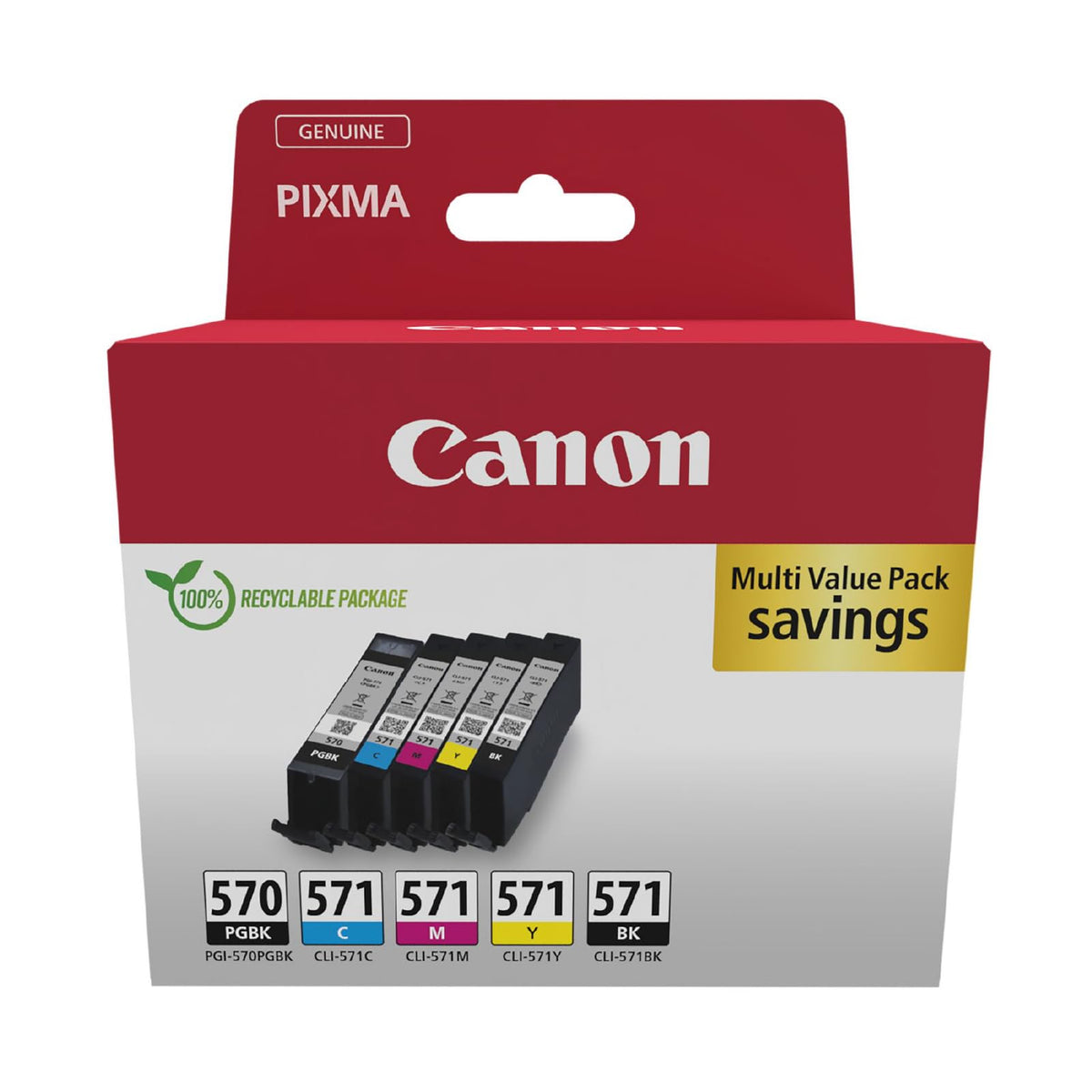 Canon PGI-570 + CLI-571 Original Ink Cartridges Multipack - 0372C006