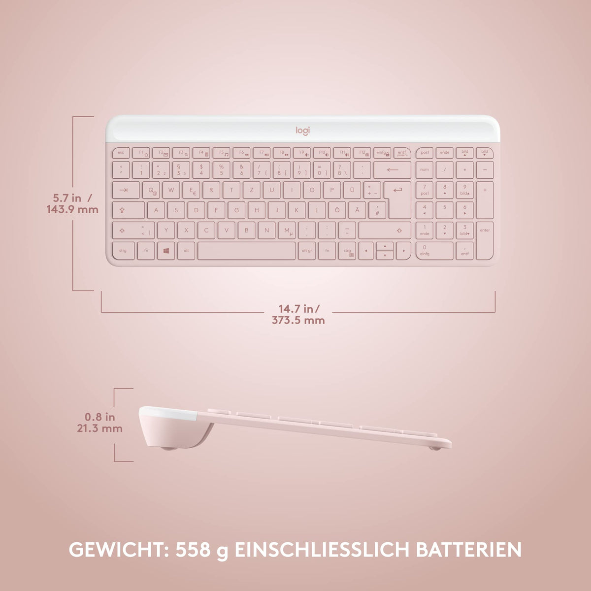 Logitech MK470 Slim Combo Wireless Keyboard-Mouse Set - Modern - 920-011314