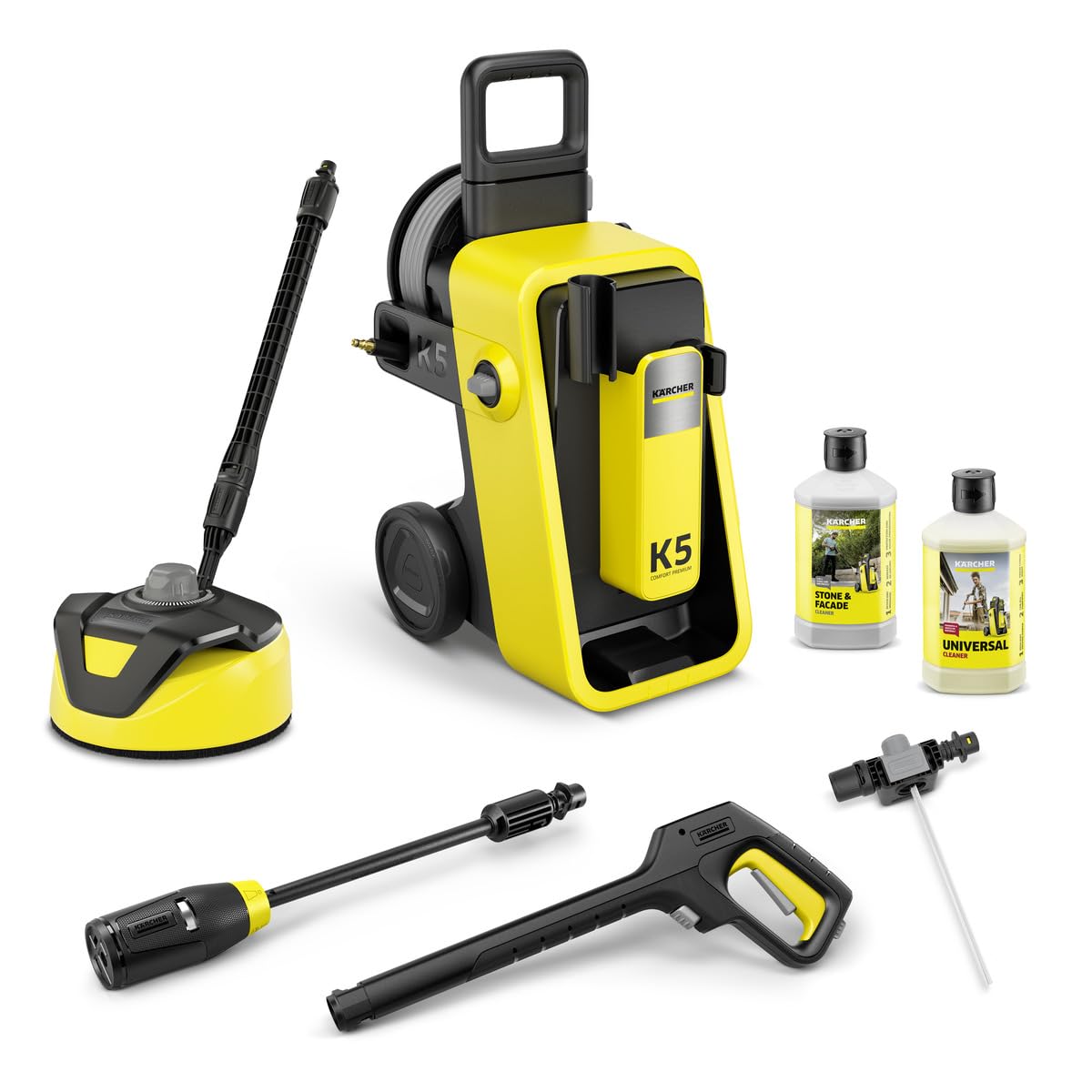 Kärcher aparat de spălat cu presiune K 5 Comfort Premium Home, 145 bar, 500 l/h, 40 m²/h, tambur pentru furtun, Multi Jet, electric - 1.324-803.0