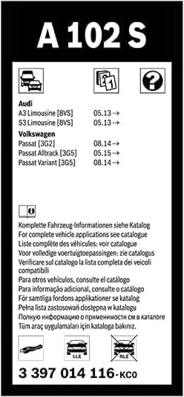 Bosch Aerotwin eA 102 S Ștergătoare de parbriz față - 650 mm și 475 mm - 339701409V