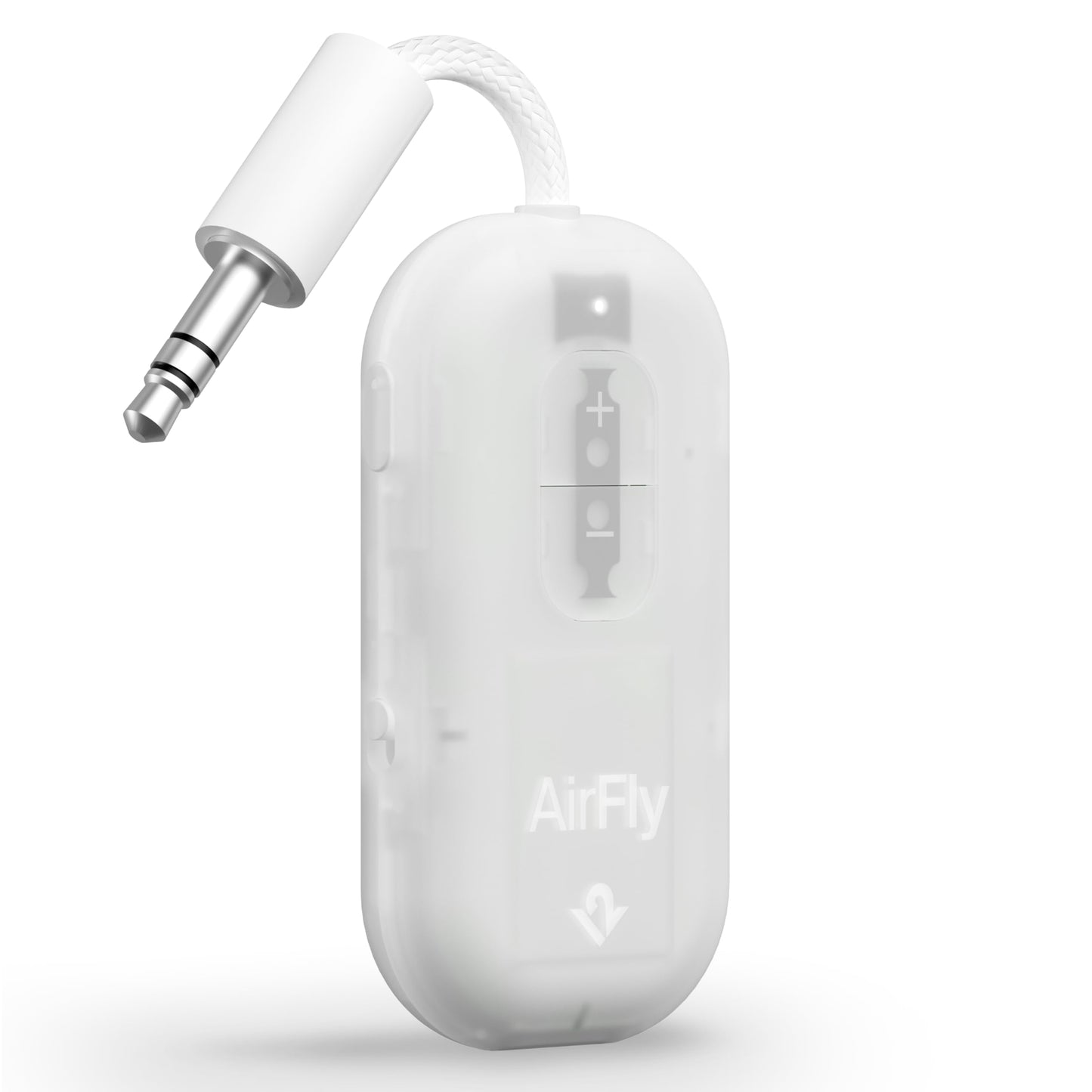 AirFly Pro 2 - Bluetooth Airplane Adapter, Pair 2 AirPods or Wireless Headphones - 3.5mm AUX Bluetooth Transmitter for Cars, Boats, Treadmills, TVs - Airplane Travel Essentials, Glacial White - TS-2611