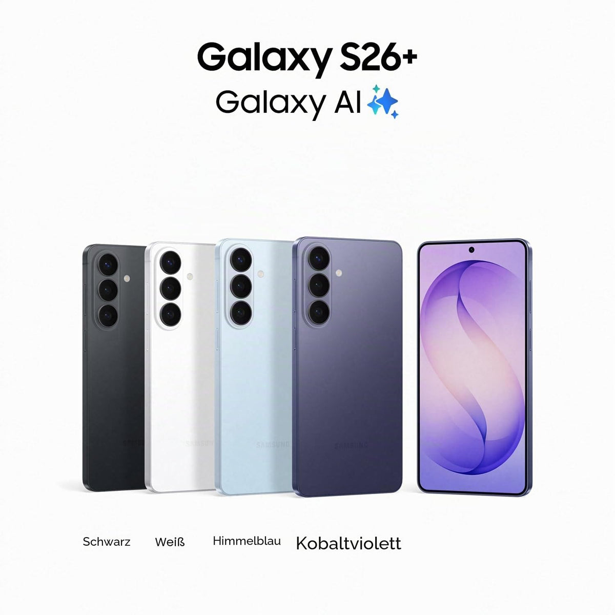 Samsung Galaxy S26+ AI Smartphone with Galaxy AI, No Contract, Android Phone, 12 GB RAM, 512 GB Storage, AP Processor, Black, 3 Years Manufacturer Warranty, including Silicone Magnet Case - F-MS947BZKDAMZ