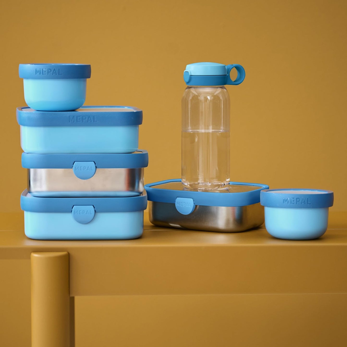 Mepal - Campus break set - Set for children with drinking bottle with hinged lid & lunch box - Lunch set for school or on the go - Dishwasher safe - 600 + 750 ml - Stitch - 107485165403