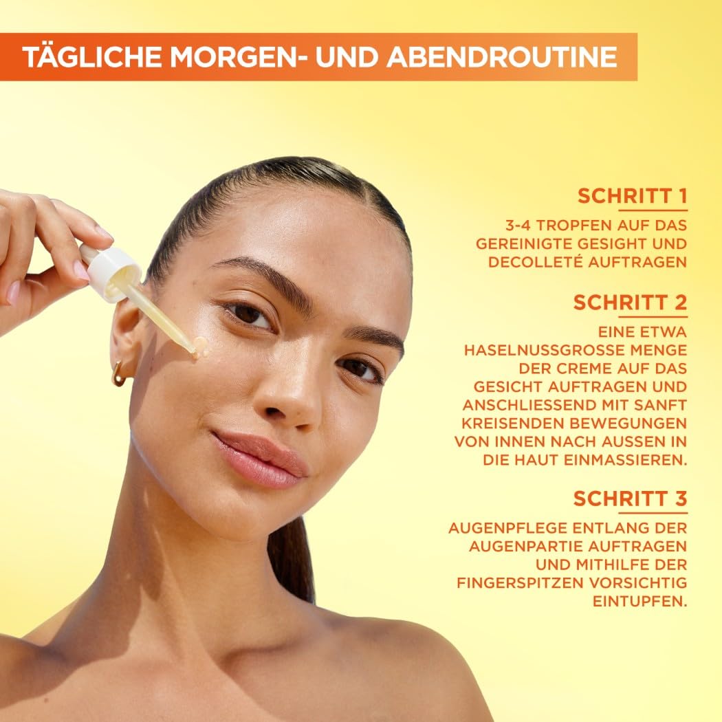 Garnier SkinActive Coffret Max Glow Booster Set pentru zi și noapte cu ser anti-pete întunecate cu vitamina C, cremă pentru ochi Glow Booster cu vitamina C și ser de noapte Glow Booster cu vitamina C.