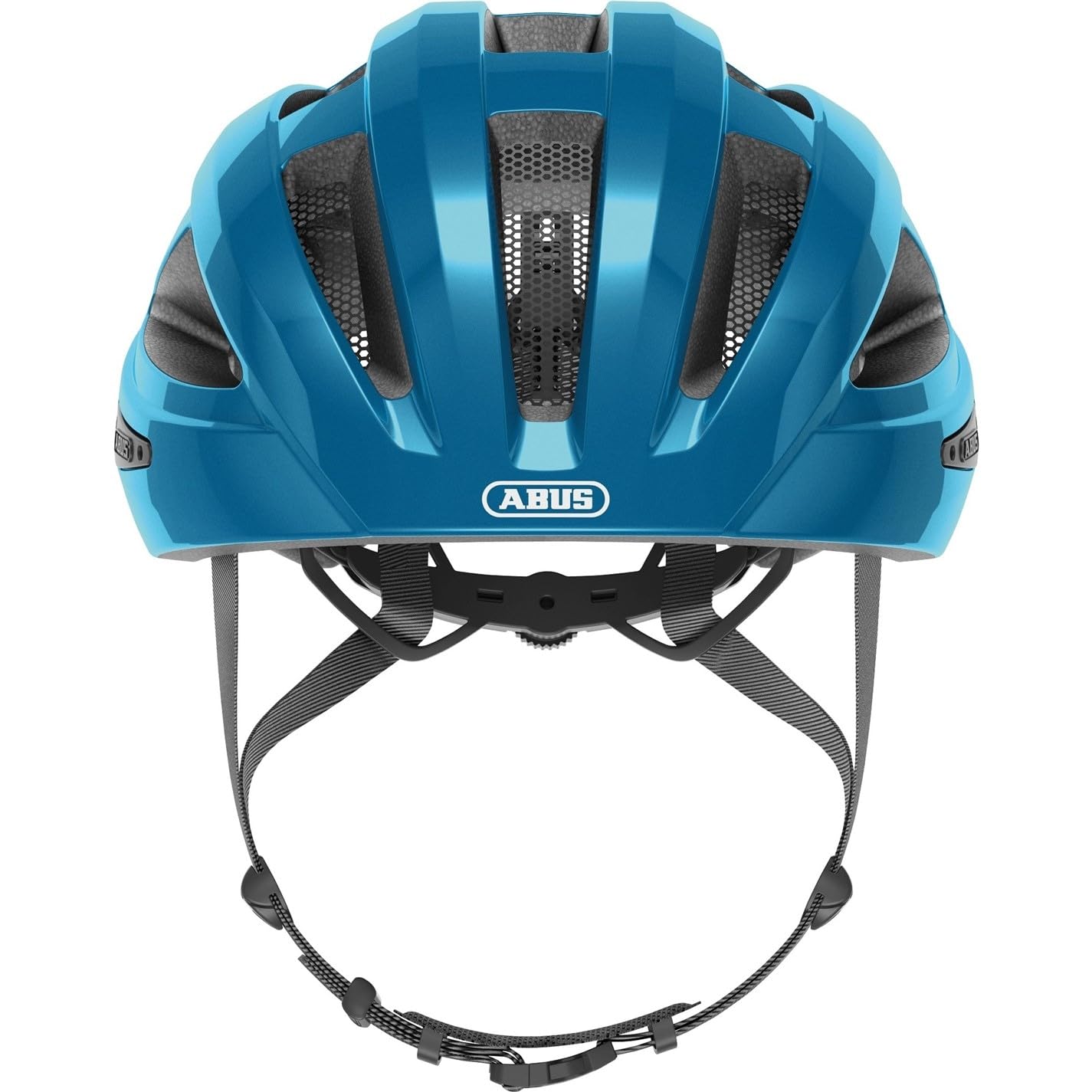 ABUS road bike helmet Macator - sporty bike helmet for beginners - also for pigtail wearers - for women and men - blue, size M - 87243