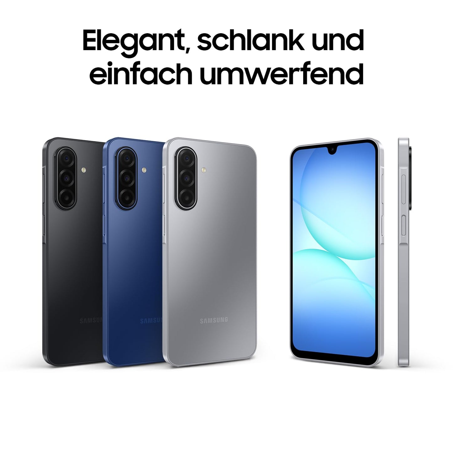 Samsung Galaxy A17 5G AI Smartphone, AI Phone with Android, Thin 7.5mm Frame, 50MP Camera, 128GB Storage, 4GB RAM, 5,000mAh Battery, Blue, 2.5 Year Manufacturer's Warranty [Amazon Exclusive] - SM-A177B/DS