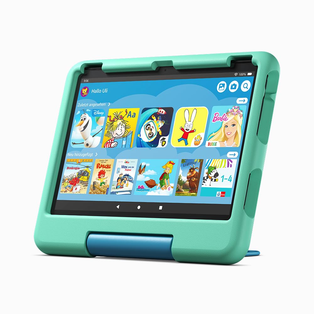 Child-friendly case from Amazon for the Fire HD 10 tablet, green | For children aged 3–7 years | Only compatible with 13th generation tablets (2023) - 53-032986
