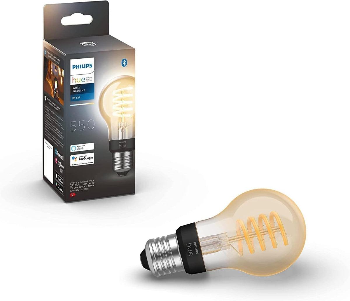 Philips Hue E27 Filament Lamp - 929002477501