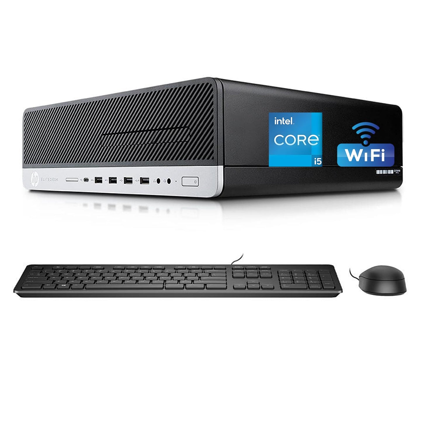 HP EliteDesk 800 G3 SFF Desktop Computer PC, Intel Core i5-6600, 8GB RAM, 256GB SSD, WiFi, Bluetooth, US QWERTY Keyboard, Windows 11 Pro (Refurbished)