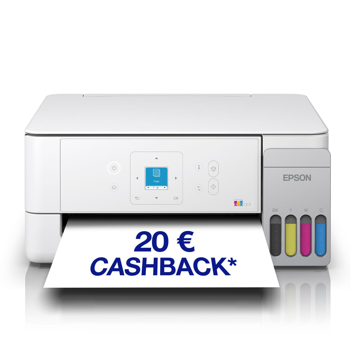 Epson EcoTank ET-2926 | For busy households | Wi-Fi | A4 | Print, Copy, Scan | LC display | AirPrint compatible | Compact | Contains up to 3 years of ink