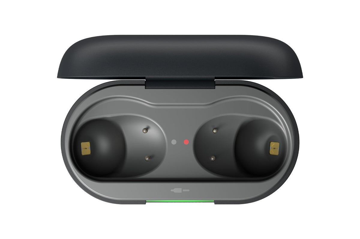 LG Xboom Buds Plus In-Ear Bluetooth Căști Căști Bluetooth pentru sport Căști Bluetooth In-Ear fără fir Anularea zgomotului Protecție împotriva stropirii IPX4 Culoare: Negru - BUDSPLUS.AEUSLBK