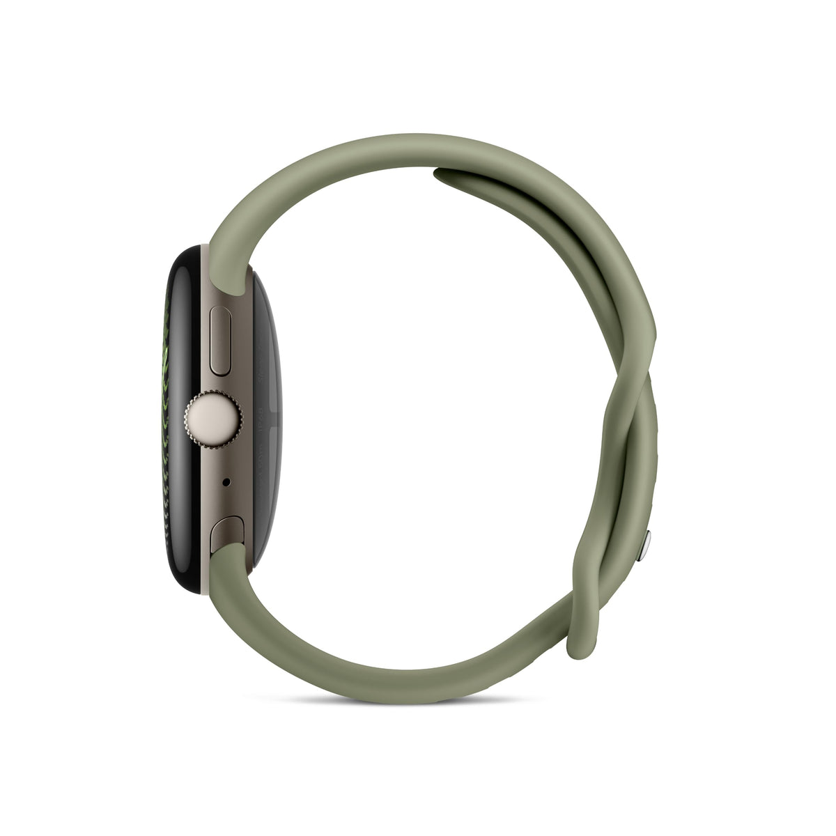 Google Pixel Watch 5 (41 mm) - Smartwatch - Pyrite Case/Olive Band, Wi-Fi - GA11567-DE