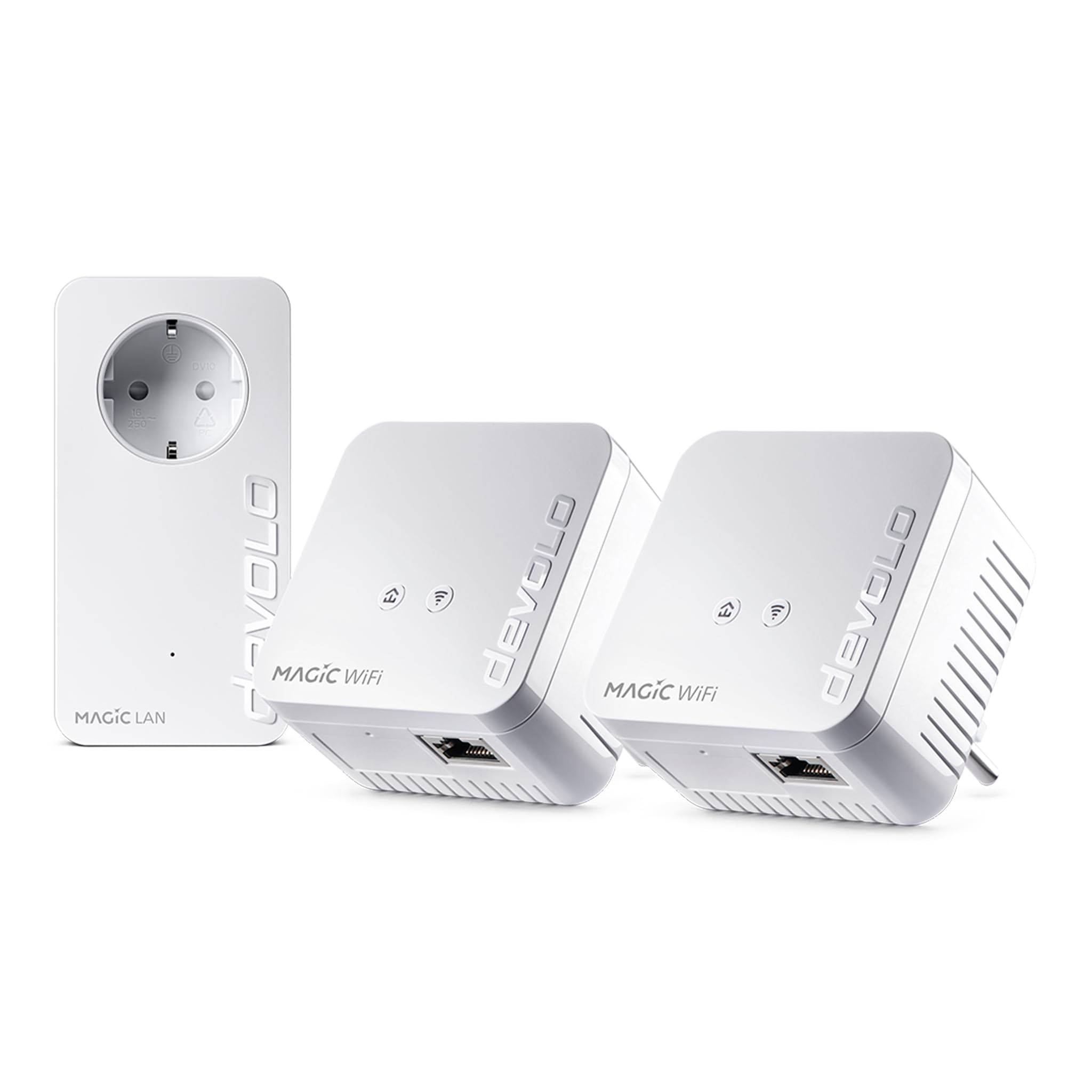 devolo Magic 1 WiFi mini Multiroom Kit, WiFi powerline adapter, up to 1,200 Mbit/s, WiFi amplifier, 1x LAN connection, dLAN 2.0, white - 8578