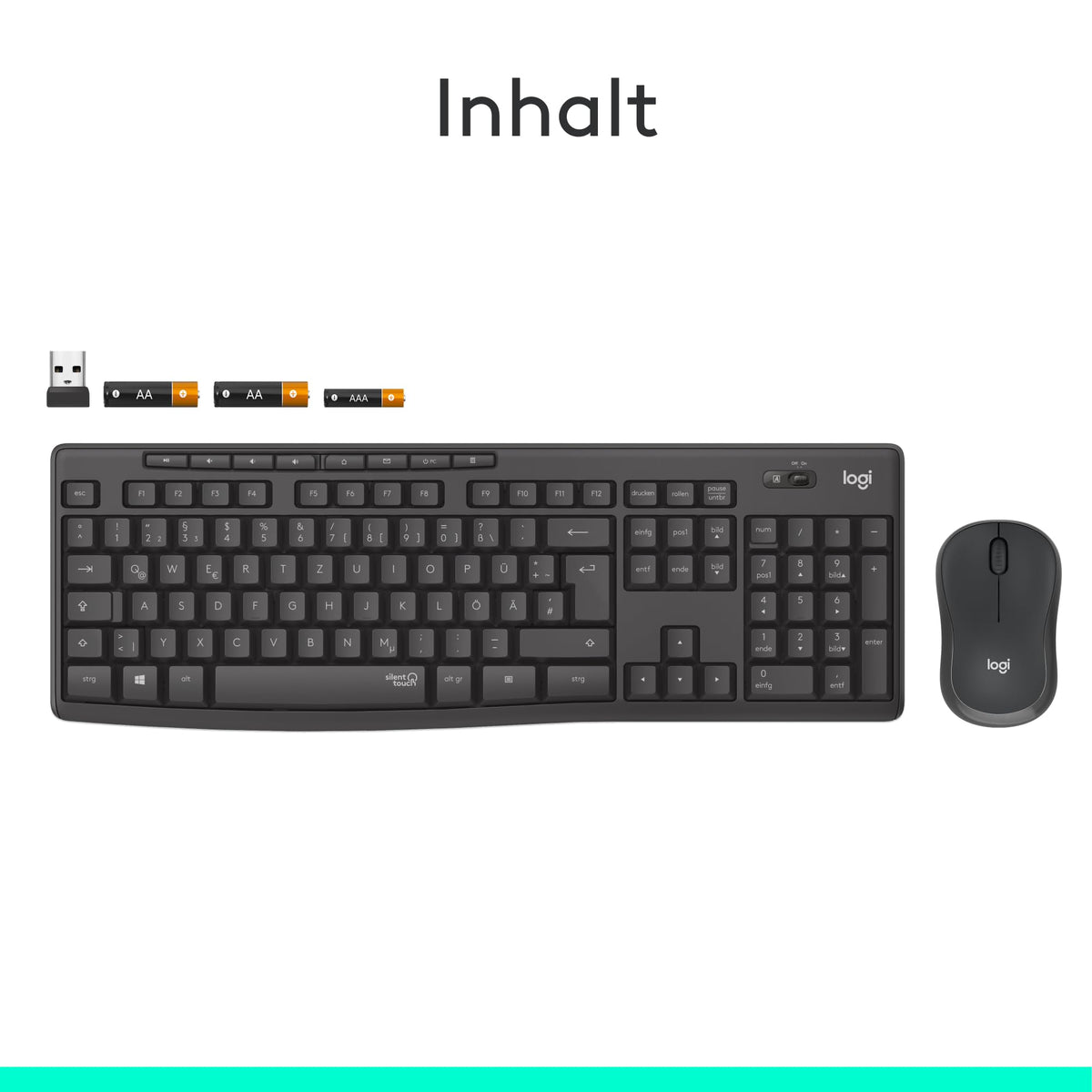 Logitech MK295 Silent Wireless Keyboard-Mouse Set - 8551681