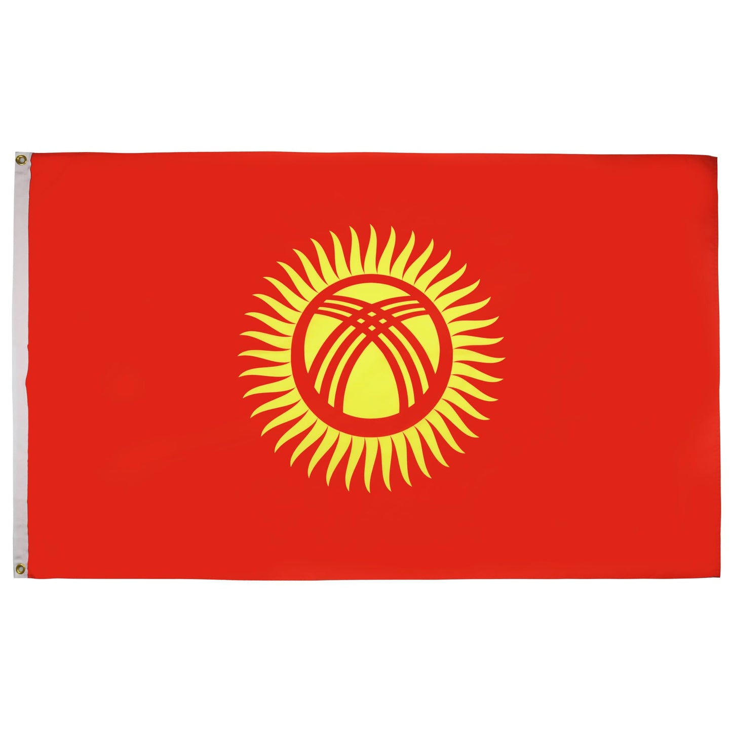 AZ FLAG - Kyrgyzstan Flag - 250x150 cm - Large Kyrgyz Flag 100% Polyester with Brass Eyelets - 300g - K_110
