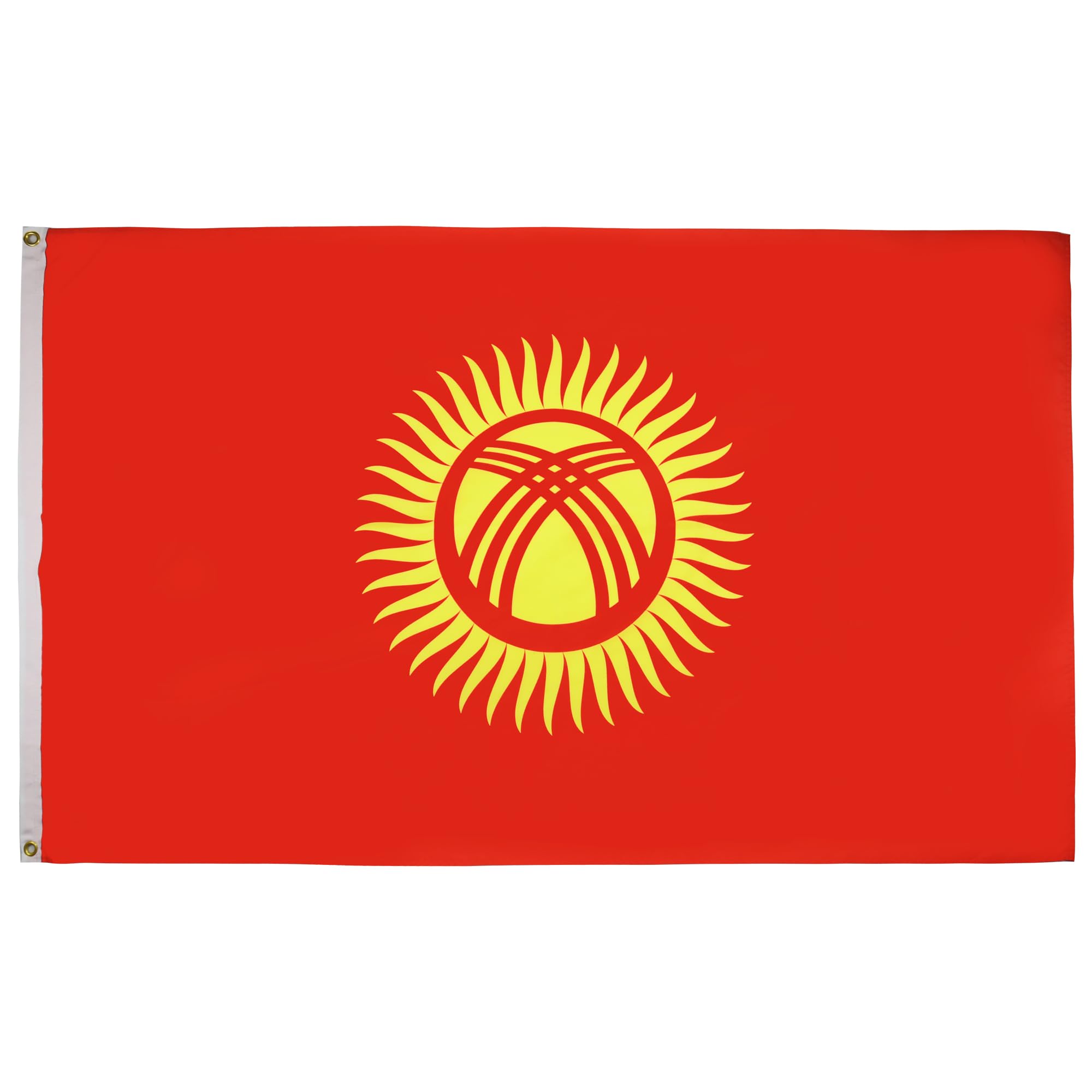 AZ FLAG - Kyrgyzstan Flag - 250x150 cm - Large Kyrgyz Flag 100% Polyester with Brass Eyelets - 300g - K_110