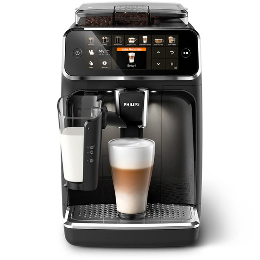 PHILIPS fully automatic coffee machine from the 5400 series - espresso machine for 12 drinks, quick-cleaning LatteGo system, intuitive TFT display, customizable coffee settings (EP5441/50)