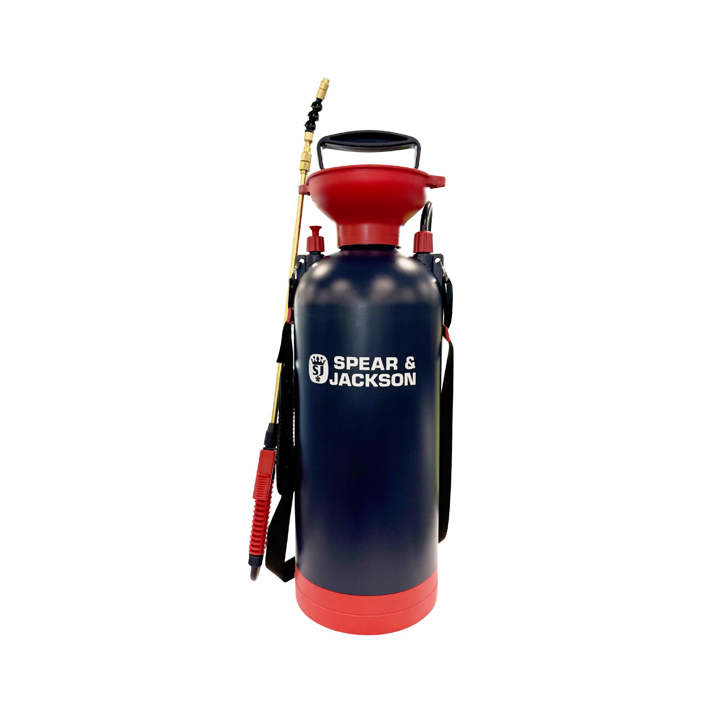 Spear & Jackson 8LPUMP 8-liter pressure sprayer with pump function - high-capacity universal sprayer for garden and outdoor use with telescopic brass lance