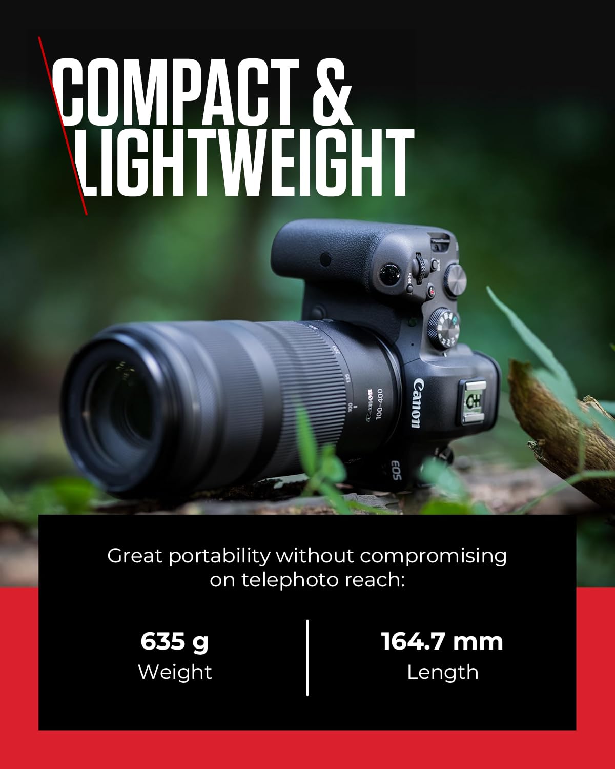 Canon RF Lens 100-400mm F5.6-8 IS USM – Tele-Zoom with 5.5-stop Image Stabilizer for Sports & Nature | Compatible with EOS R System - 5050C005
