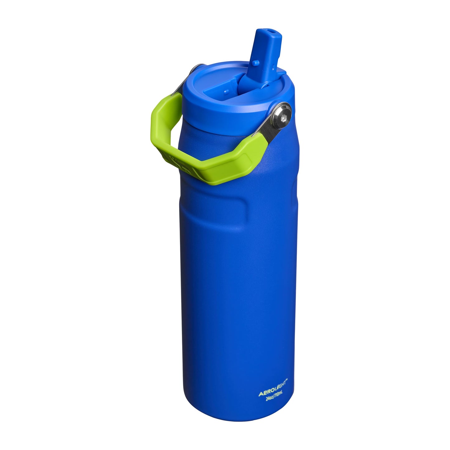 Stanley 1913 Flip Straw Drinking Bottle with Straw 0.7L - Thermal Mug Cools for 10 Hours - Ice Cold for 3 Days - BPA Free - Leakproof - For Cup Holders - Dishwasher Safe - Cobalt Chartreuse - 100000118031