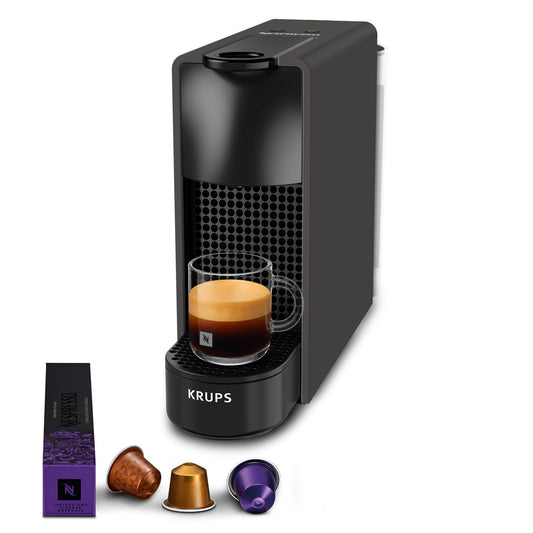 NESPRESSO KRUPS Essenza Mini Negru Mat Mașină de Capsule Originală XN110N - XN110NF0