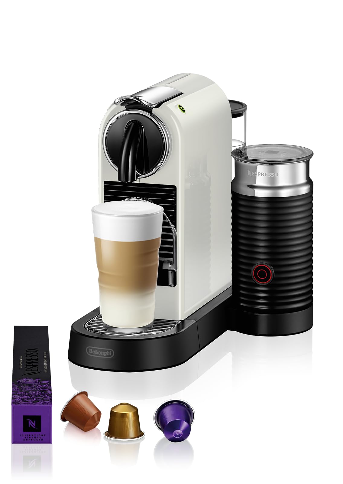 De Longhi Nespresso CitiZ EN 267.WAE coffee machine with milk frother 19 bar white - EN267.WAE
