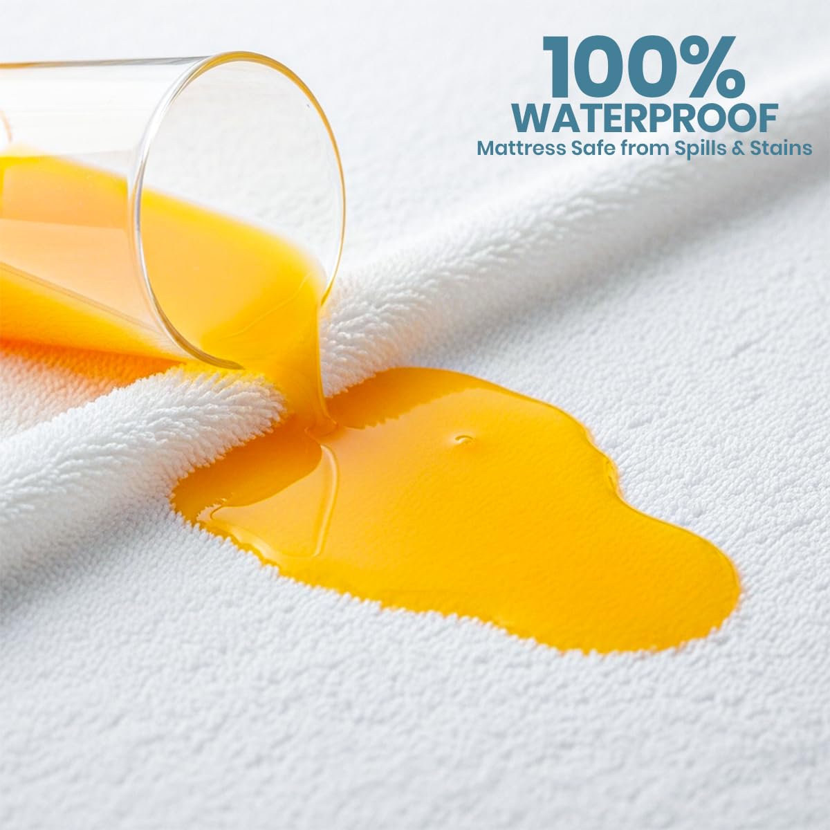 Utopia Bedding mattress protector 137 x 191 x 38 cm waterproof, Oeko-TEX certified mattress topper, breathable, mattress protector, all-round elastic white - UB0048