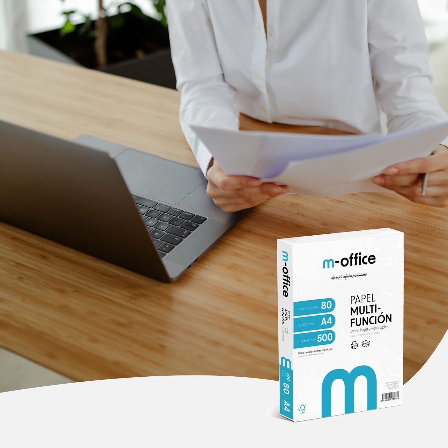Sheet A4 80g 500 Sheets Multifunction Paper for Inkjet and Laser Printers A4 Sheet 210 x 297mm Ideal for Office and Home - Opituria (150,000 Sheets - 60 Boxes) - HYBRITE