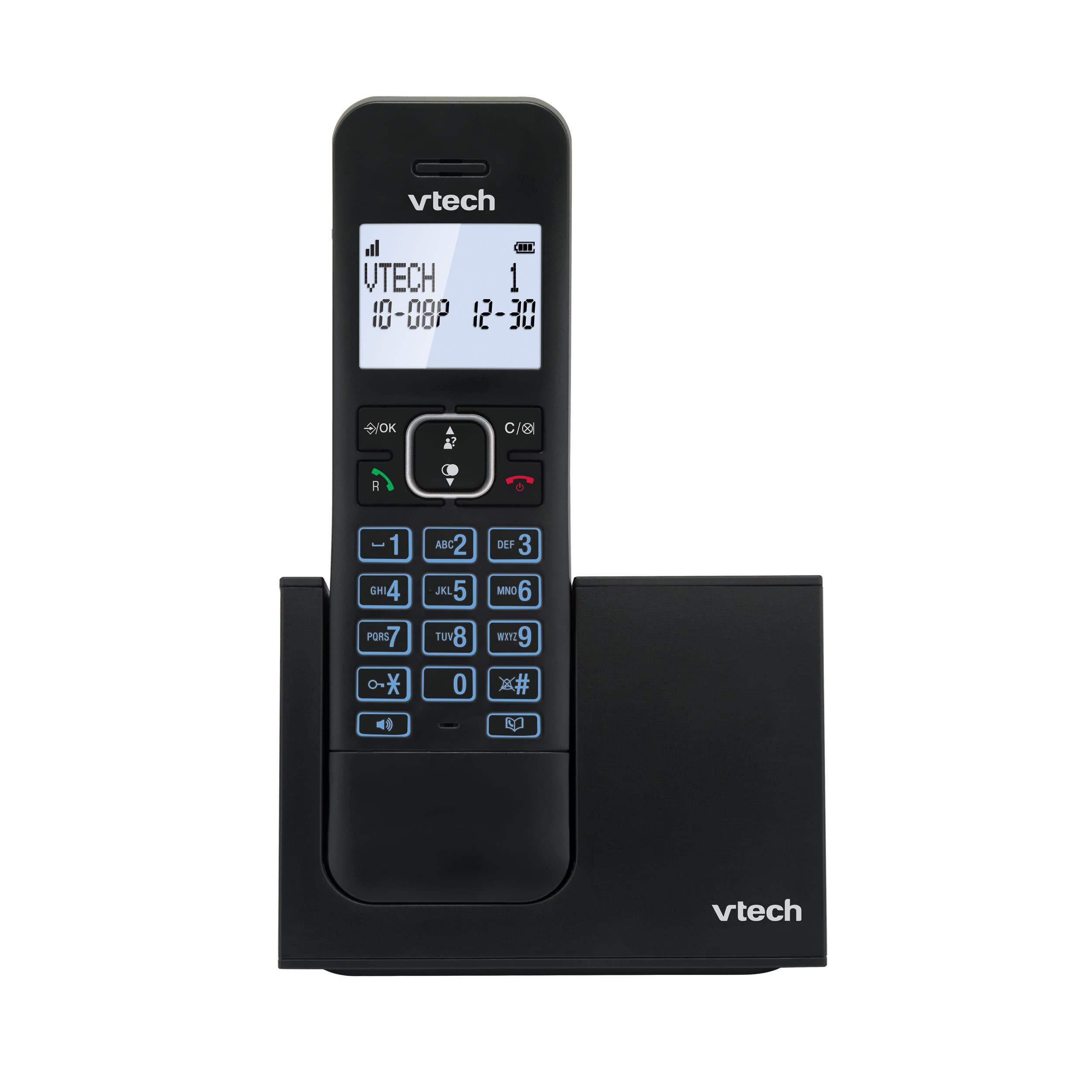 VTech LS1000 DECT cordless telephone Cordless telephone with innovative charging station, caller recognition/call waiting function, hands-free function, display and keyboard with backlight, ECO mode