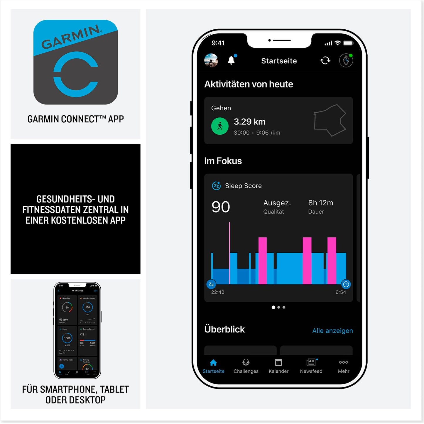 Garmin vívoactive 6 42mm - fitness smartwatch, 1.2" AMOLED touch display, up to 11 days battery life, 80+ sports apps, training options, health functions, smart notifications, GarminPay - 010-02985-02
