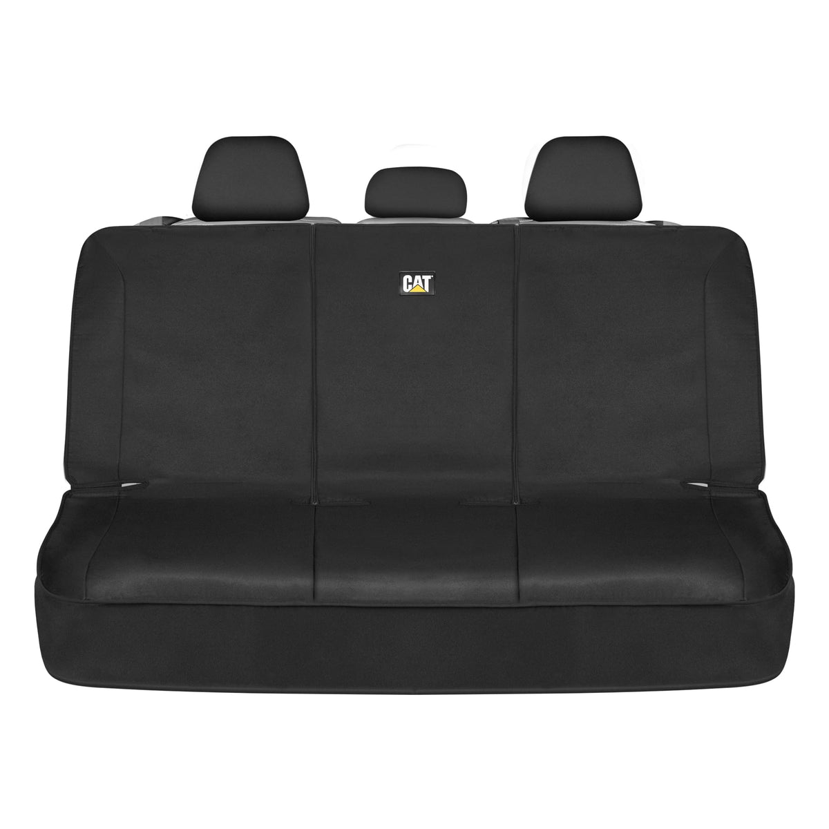 CAT Flexfit™ Black Rear Seat Covers for Car, SUV, and Truck, Durable Canvas Material, Rear Seat Covers, 60/40 Split Bench, Rear Seat Cover and Rear Seat Protector, Interior Accessories - CASC2288B