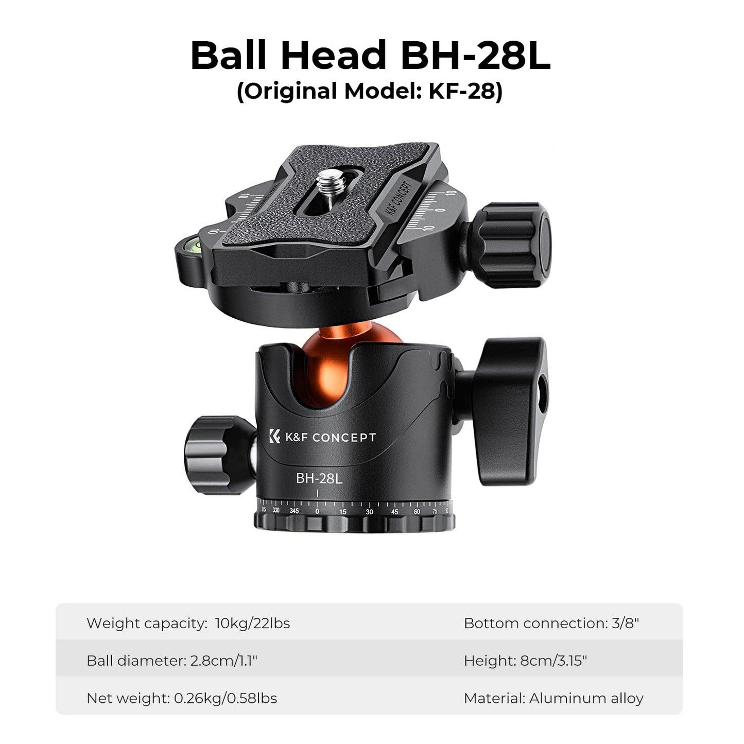 K&F CONCEPT New tripod for camera, 230cm professional camera tripod with new center column construction, removable monopod, tripod for outdoor and indoor shots T254A7+BH-28L - KF09.119