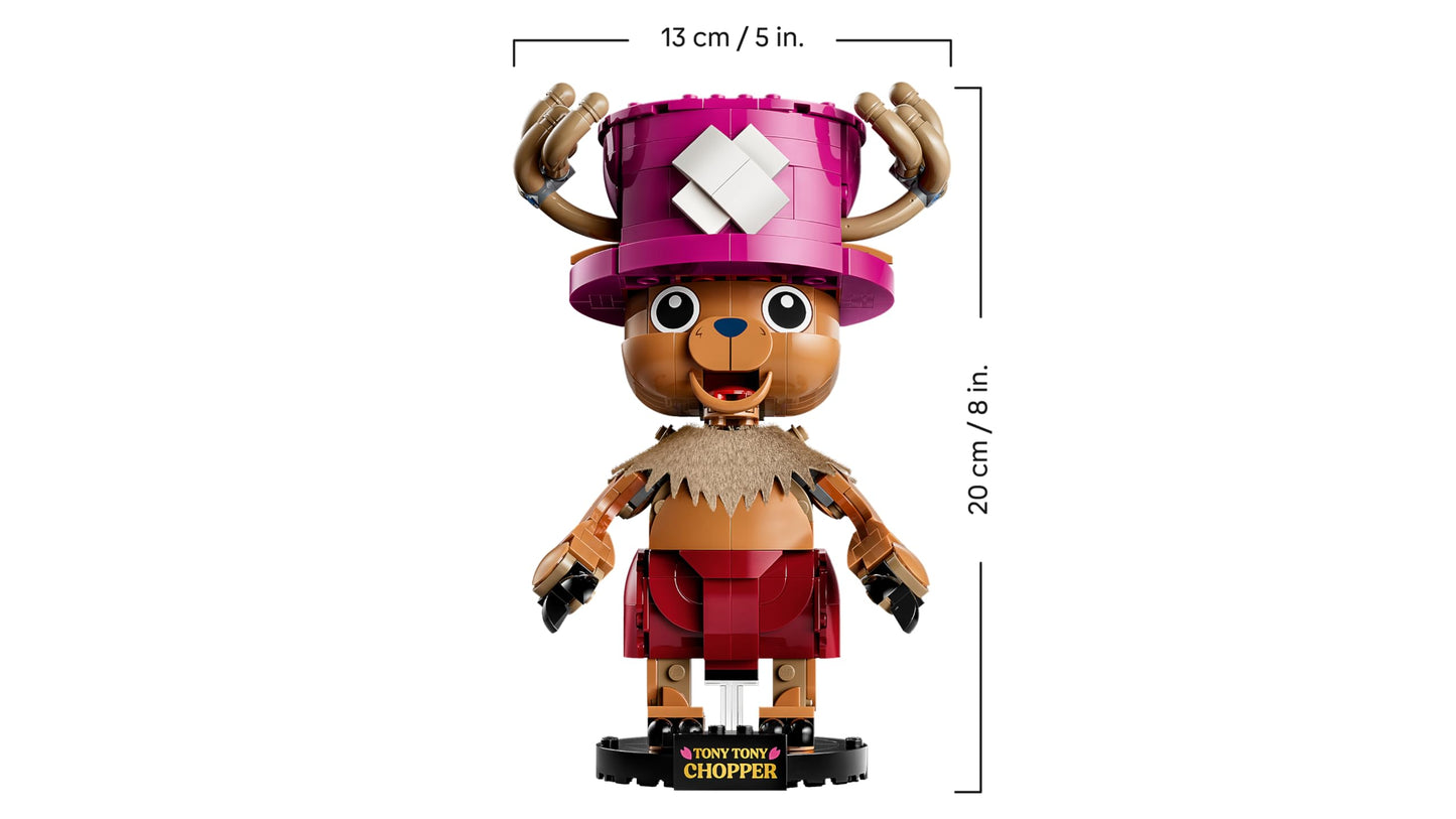 LEGO ONE PIECE Tony Tony Chopper - collectible figure with accessories including Rumble Ball - cute DIY decoration for desk or bedroom - gift for boys, girls and fans aged 9 and over - 75643
