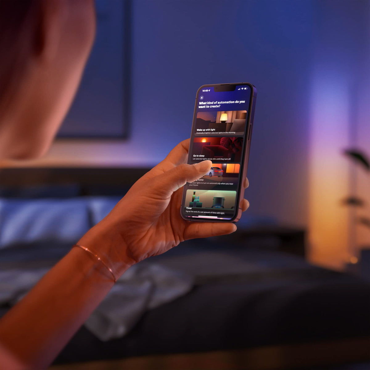 Philips Hue Gradient Signe Oak Table Lamp, 730 lm - 929003479601