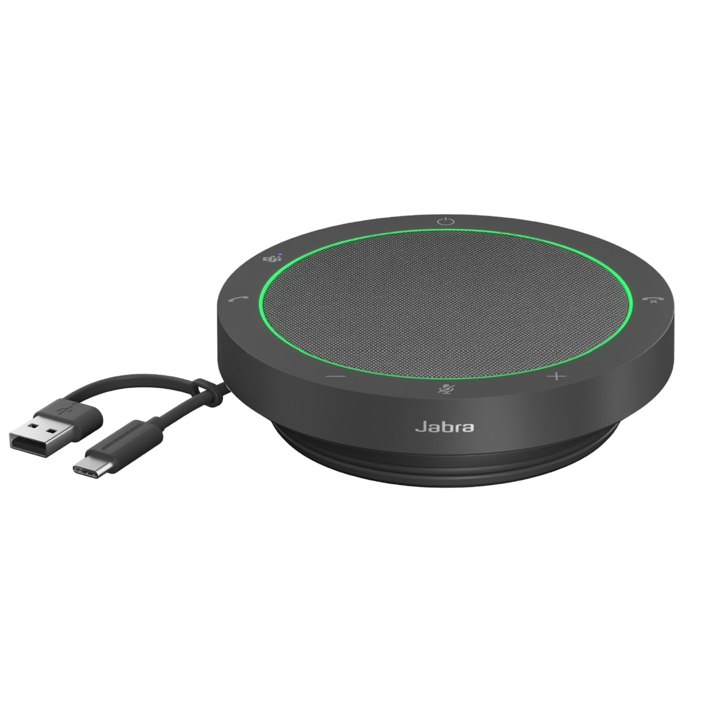 Jabra Speak2 40 Portable Handsfree Solution, 4 Noise Canceling Microphones, 50mm Full Range Speaker, with USB-A and USB-C, MS Teams Certified, Dark Gray - 2740-109
