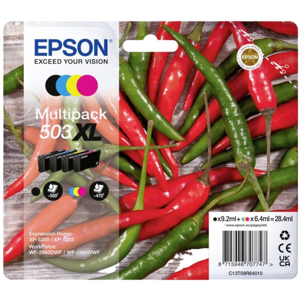 Epson 503XL Chillies, Multipack original, cartușe de cerneală cu 4 culori - C13T09R64010