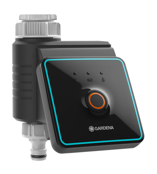 Gardena irrigation control with Bluetooth app: Automatic irrigation for garden and balcony, configurable via app, irrigation cycles in 3 schedules, 10 m range (01889-20)
