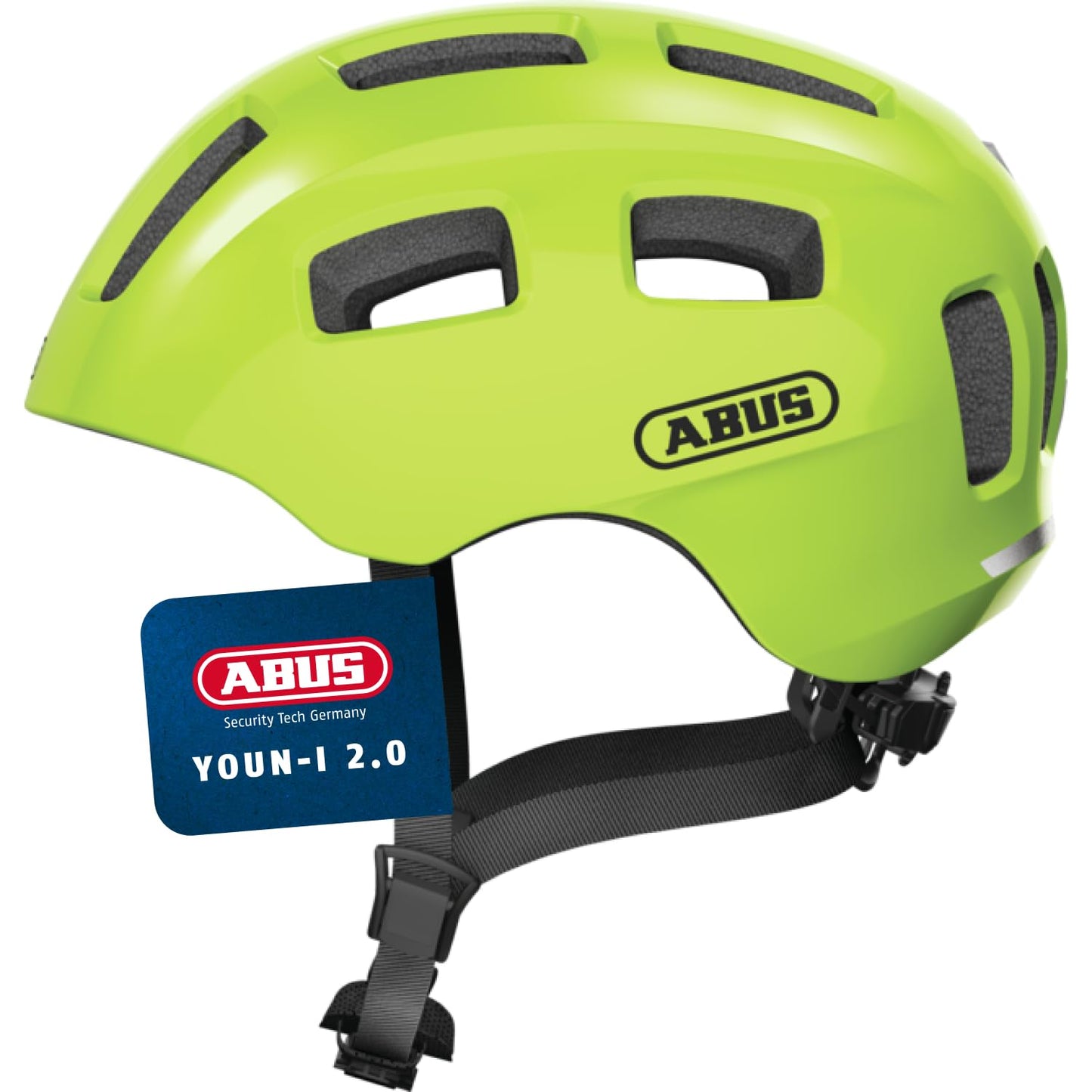 ABUS Youn-I 2.0 bicycle helmet - with light for children, teenagers and young adults - for girls and boys - yellow, size M - 40163